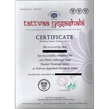 Private Ashtanga Yoga Class Singapore Certified by Tattvaa Yogashala